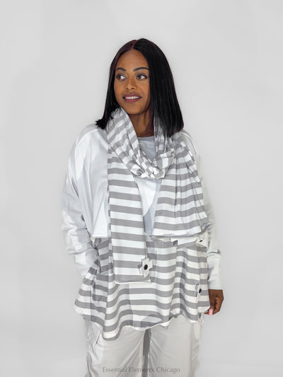 Pluslavie Cement Stripe Scarf - Essential Elements Chicago