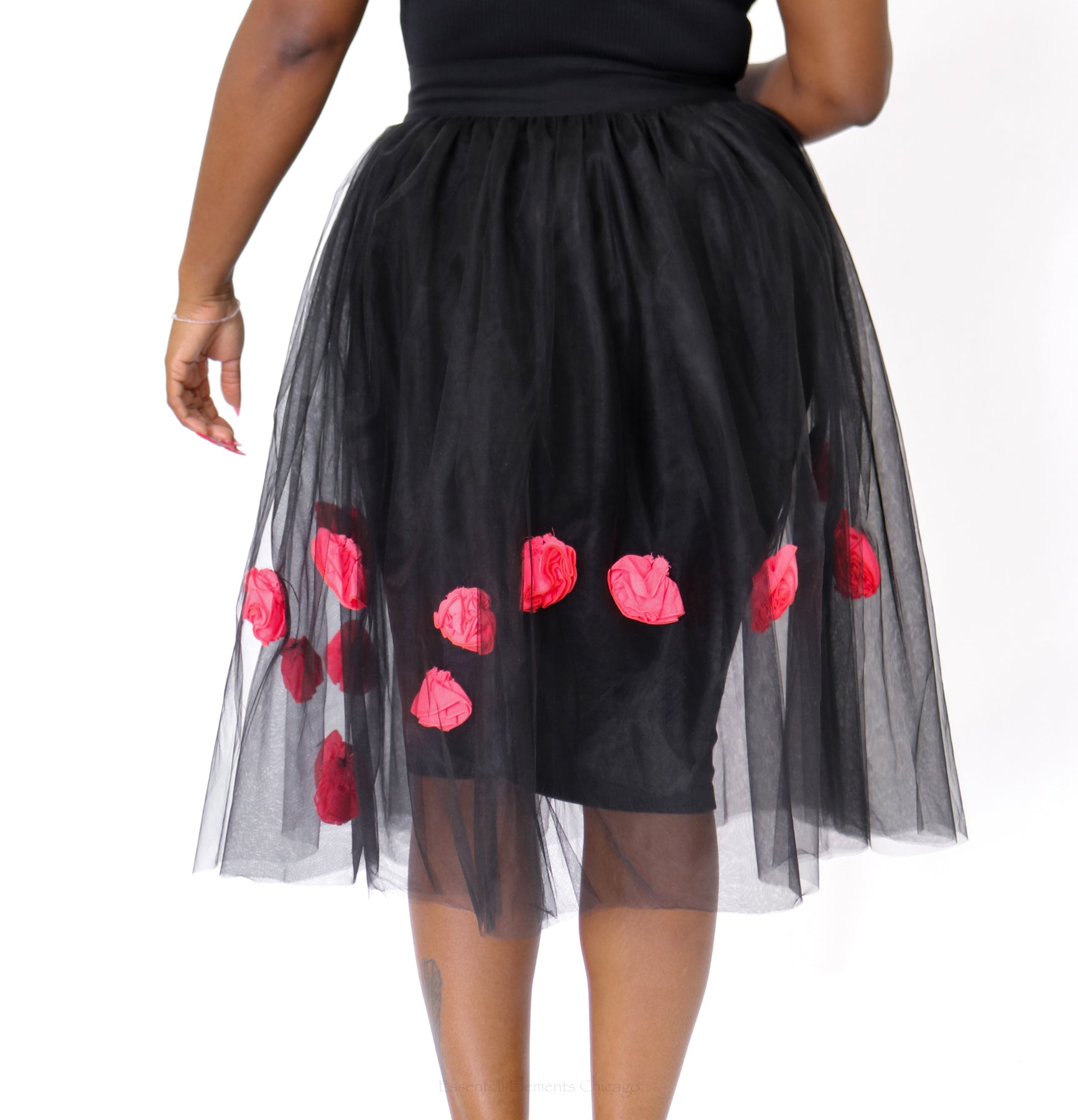 Pluslavie Flower Mesh Skirt - Essential Elements Chicago