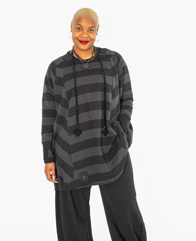 Plüslavie Long Sweat Top, Wide Stripe - Essential Elements Chicago