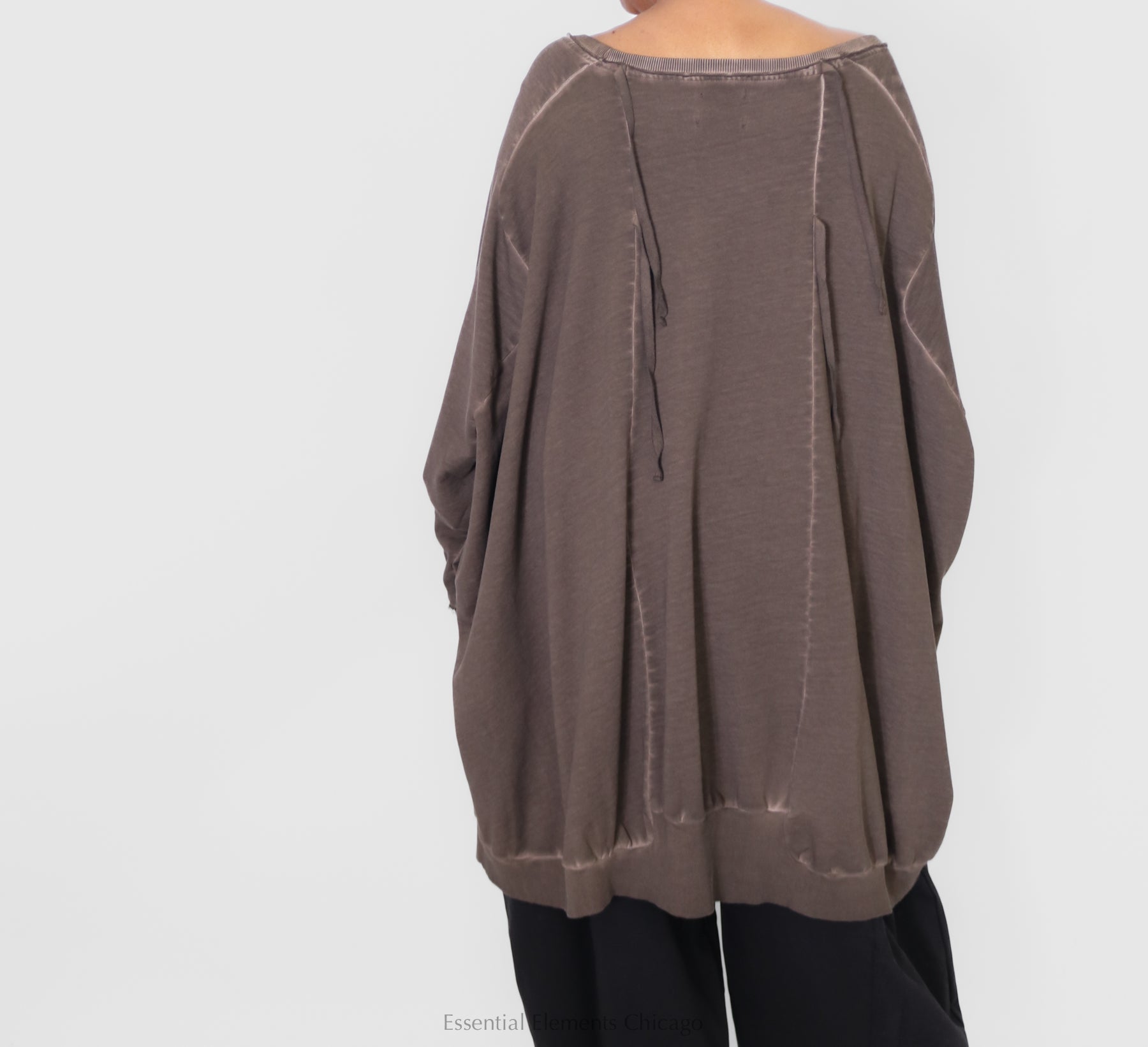 Pluslavie New Wide Long Sweater - Chocolate - Essential Elements Chicago