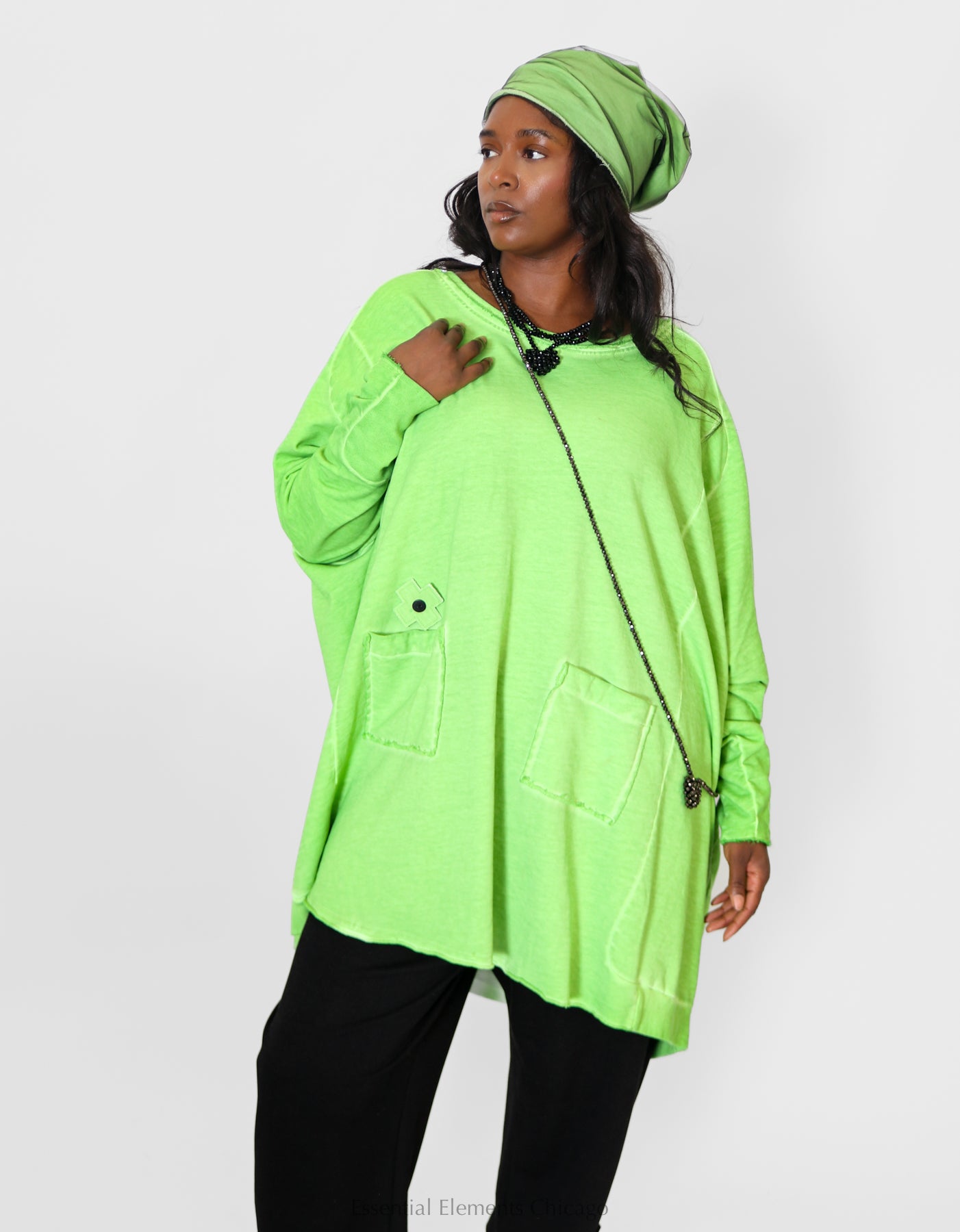 Pluslavie New Wide Long Sweater - Essential Elements Chicago