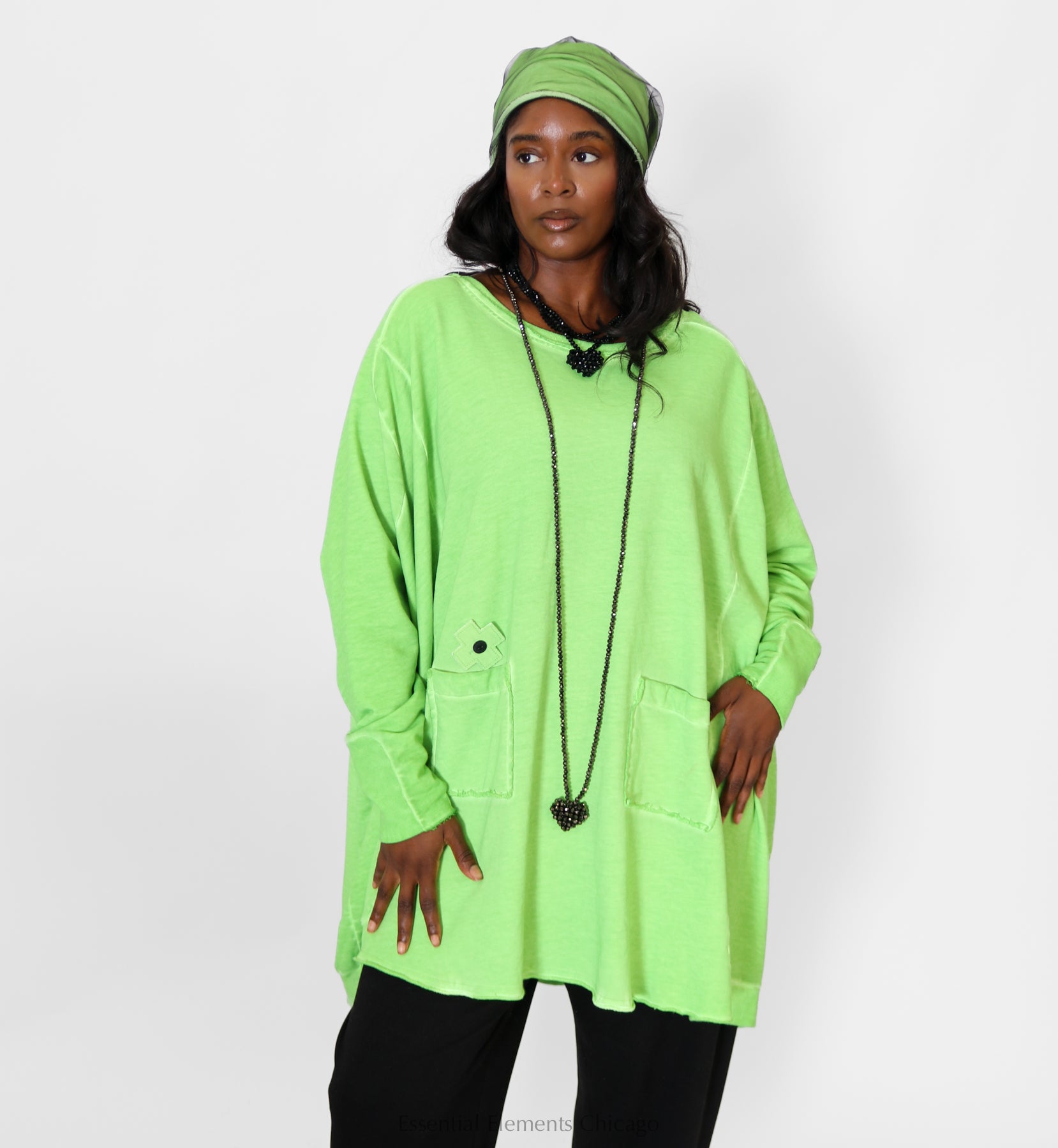 Pluslavie New Wide Long Sweater - Essential Elements Chicago