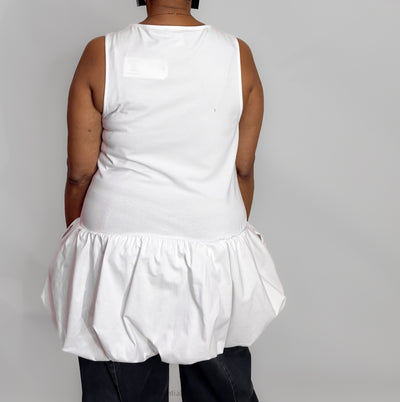 Pluslavie Racer Top, White - Essential Elements Chicago
