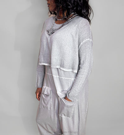 Pluslavie Snuggle Shirt Mesh, Cement - Essential Elements Chicago