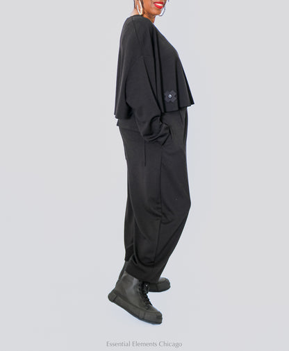 Pluslavie Snuggle Sweat Top - Black - Essential Elements Chicago