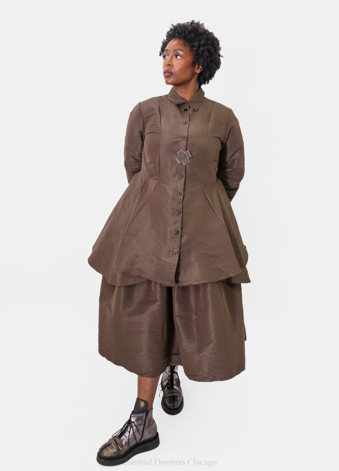 Pluslavie T Blouse, Chocolate - Essential Elements Chicago