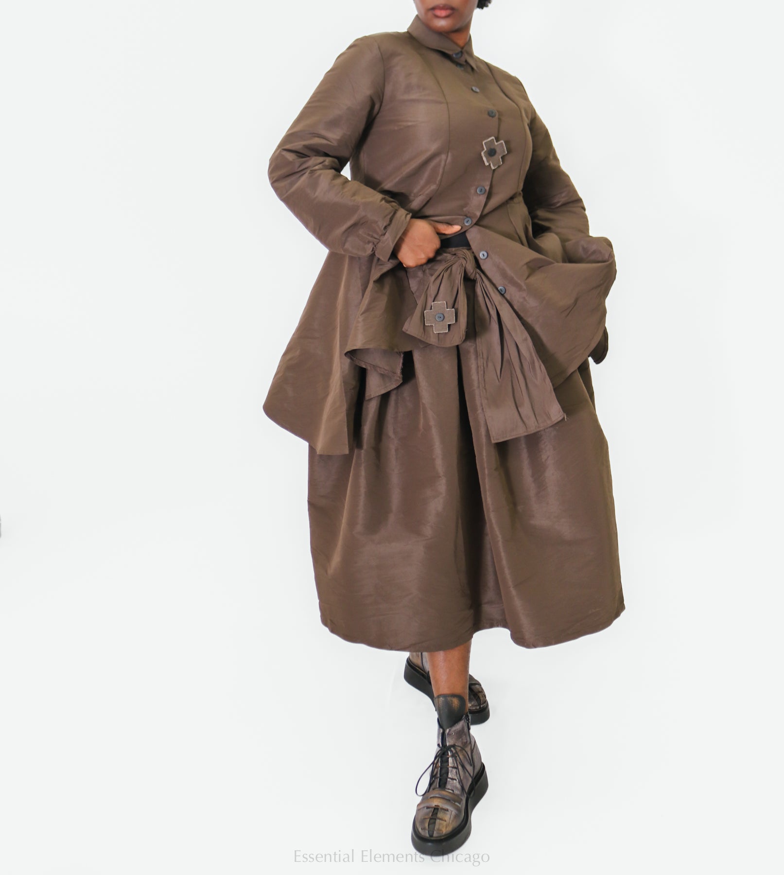 Pluslavie T Blouse, Chocolate - Essential Elements Chicago