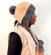 Pom Pom Two-Tone Tassel Hat - Essential Elements Chicago