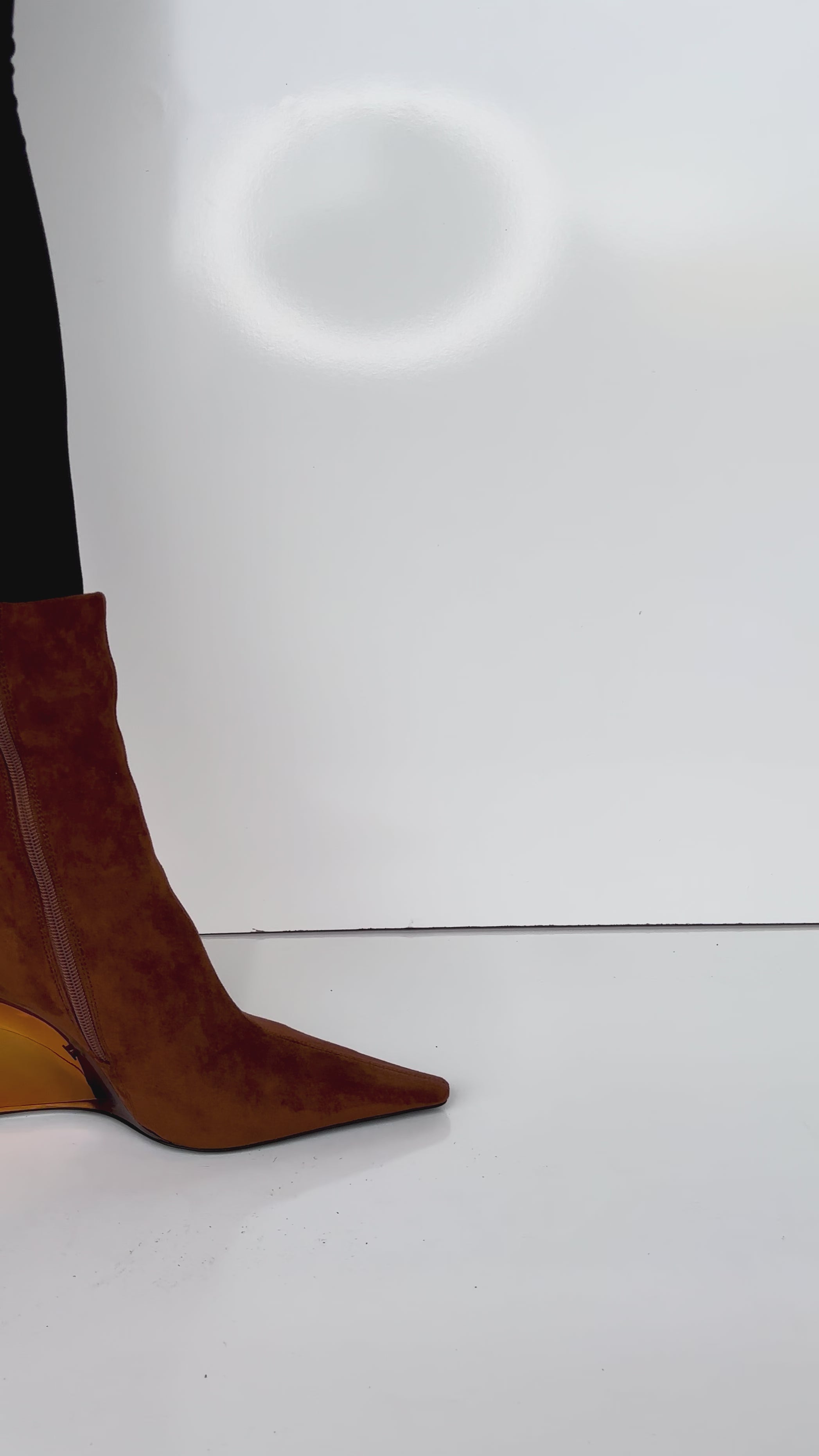 Jeffrey Campbell Beth Ann Suede Boots in Rust 
