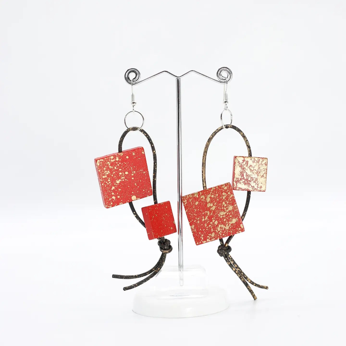 Jianhui London Hand-Painted Squares Earrings - Essential Elements Chicago