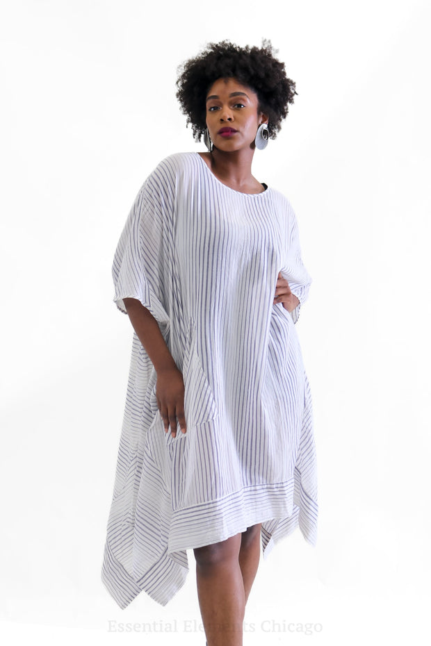 Risona Cotton Stripe Dress - Essential Elements Chicago