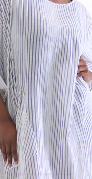 Risona Cotton Stripe Dress - Essential Elements Chicago