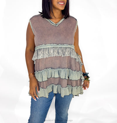 Ruffle & Ease Tunic - Essential Elements Chicago