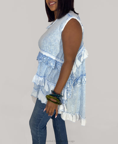 Ruffle & Ease Tunic - Essential Elements Chicago