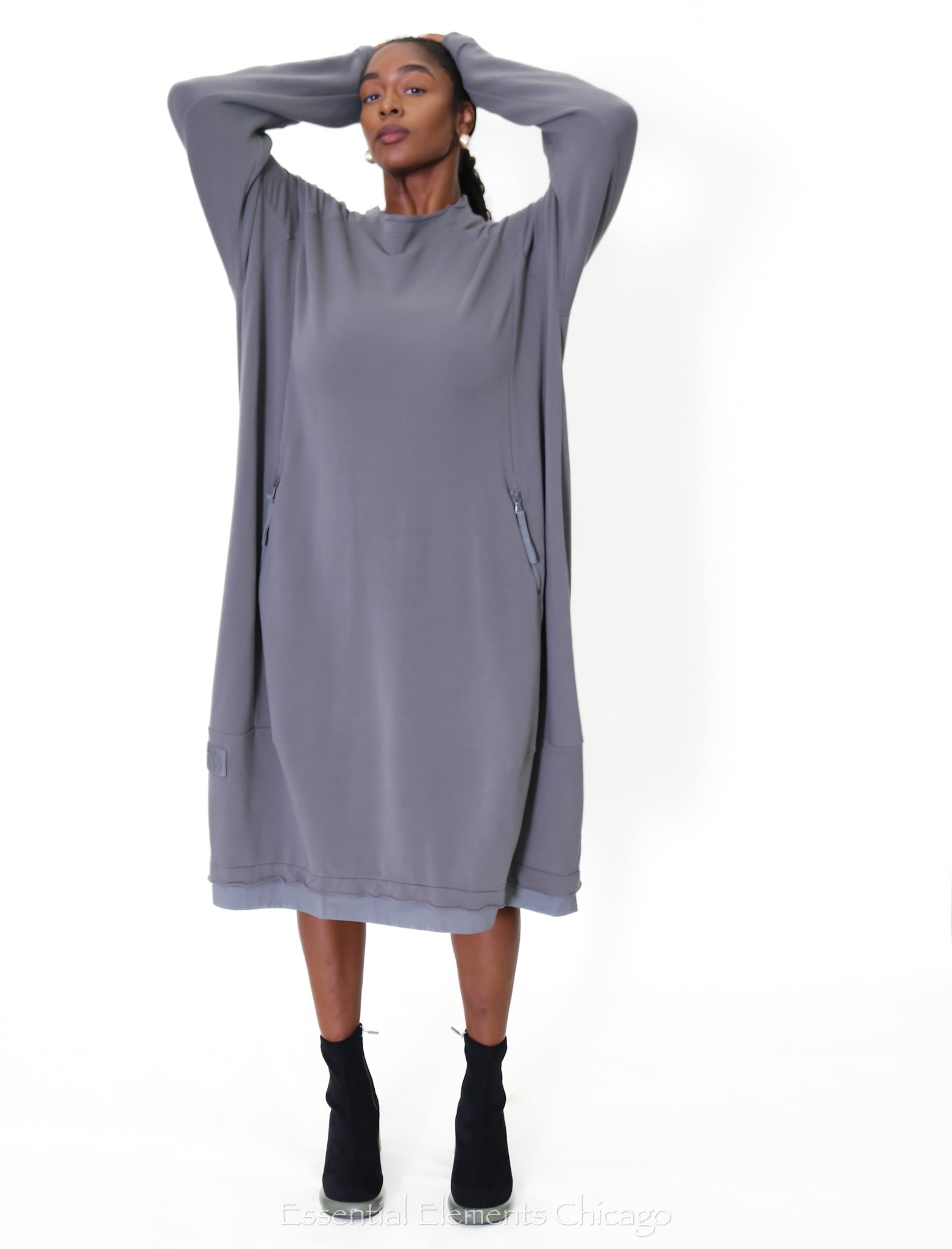 Rundholz Black Label Cotton Dress, Rock - Essential Elements Chicago