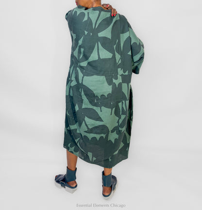 Rundholz Oversized Linen Dress, Tree - Essential Elements Chicago