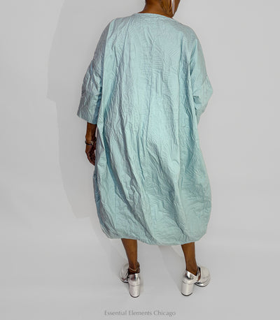 Rundholz Textured Cotton Dress, Mint - Essential Elements Chicago