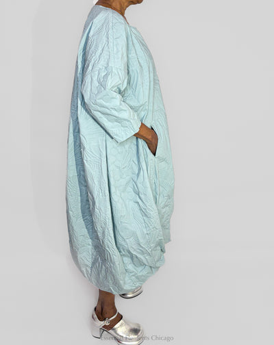 Rundholz Textured Cotton Dress, Mint - Essential Elements Chicago