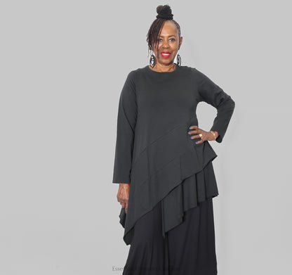 Saga Raw Hem Tunic - Essential Elements Chicago