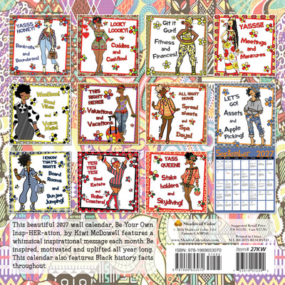 Shades of Color 2027 Wall Calendar