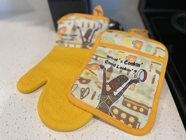 Shades of Color Oven Mitt & Potholder Set - Essential Elements Chicago