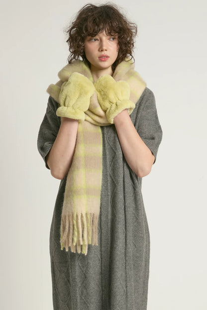 Shearling Fingerless Mittens