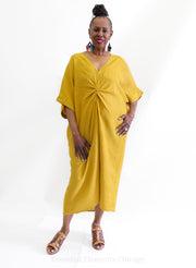 So Twisted Linen Dress - Essential Elements Chicago