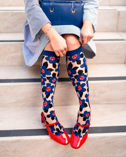 Sock Candy Bold Blue Knee High Socks - Essential Elements Chicago