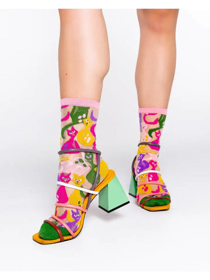 Sock Candy Dopamine Cats Sock - Essential Elements Chicago