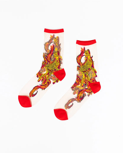 Sock Candy Flaming Cheetah Socks - Essential Elements Chicago