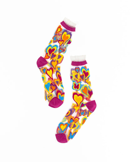 Sock Candy Y2K Hearts Socks - Essential Elements Chicago