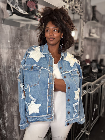 Star Struck Denim Jacket - Essential Elements Chicago