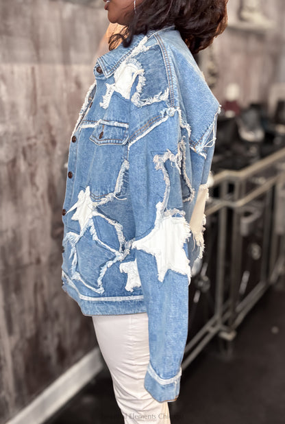 Star Struck Denim Jacket - Essential Elements Chicago