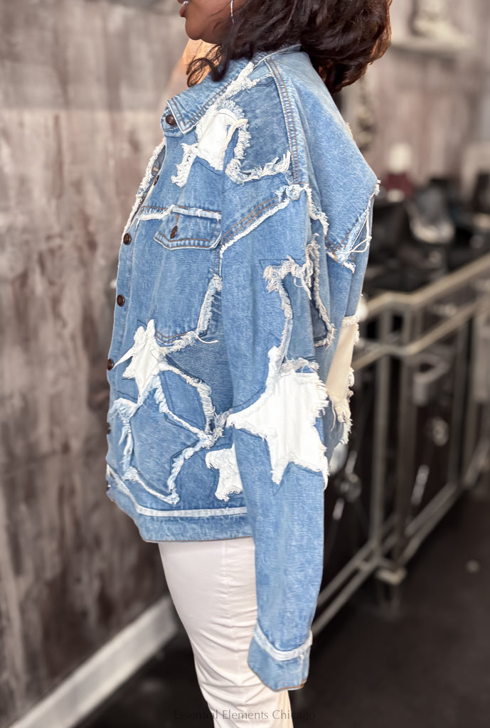 Star Struck Denim Jacket - Essential Elements Chicago