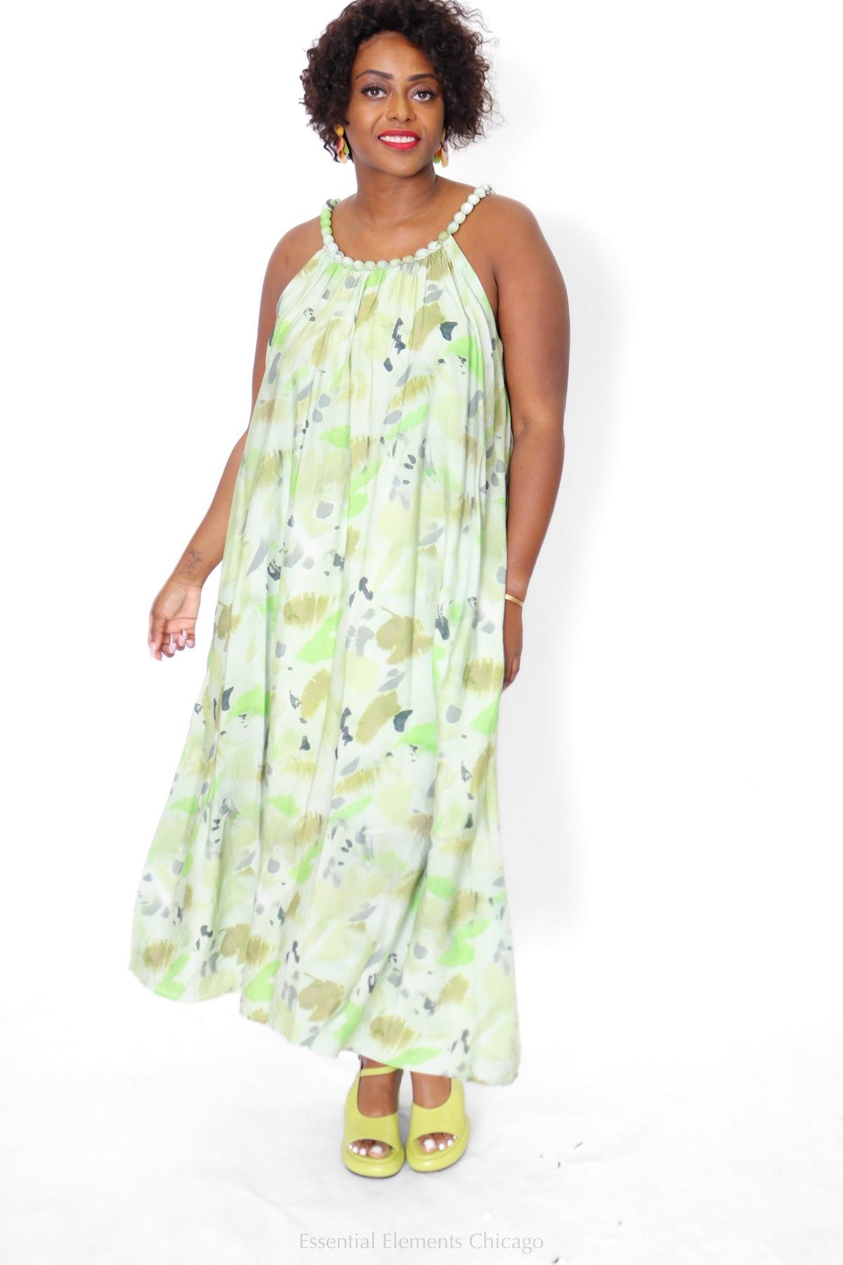 Summer Dress, Green - Essential Elements Chicago