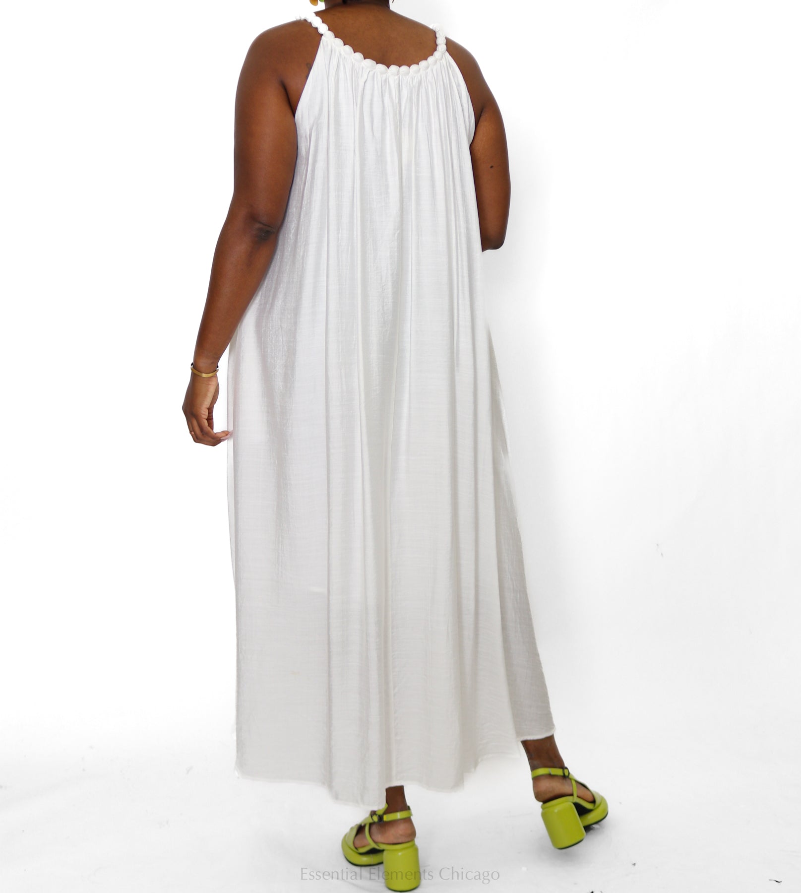 Summer Dress, White - Essential Elements Chicago