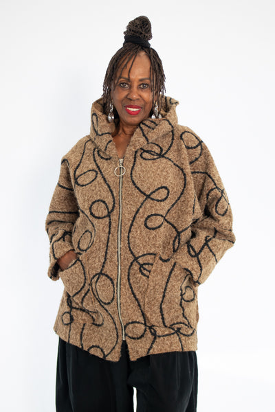 T by Transparente Artistic Swirl Coat