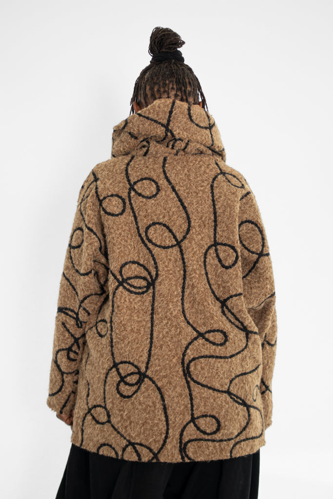 T by Transparente Artistic Swirl Coat