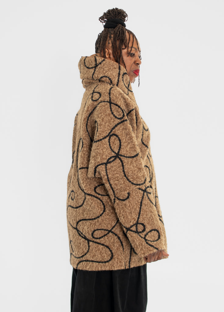 T by Transparente Artistic Swirl Coat