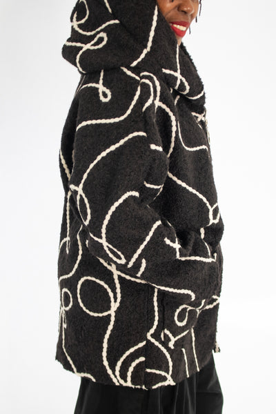 T by Transparente Artistic Swirl Coat