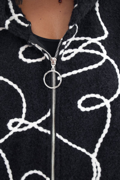 T by Transparente Artistic Swirl Coat