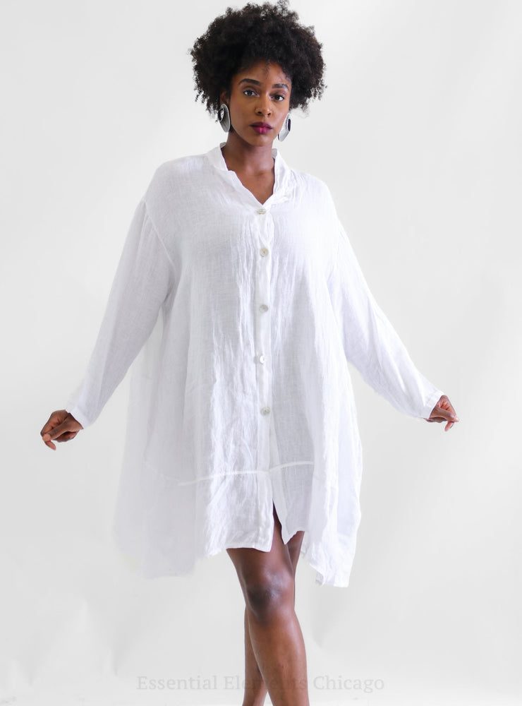 T by Transparente Linen Shirt Dress - Essential Elements Chicago