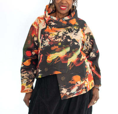 T by Transparente Printed Crop Jacket - Essential Elements Chicago