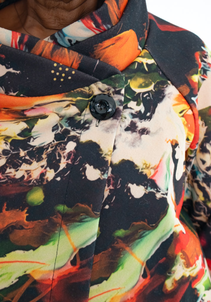 T by Transparente Printed Crop Jacket - Essential Elements Chicago
