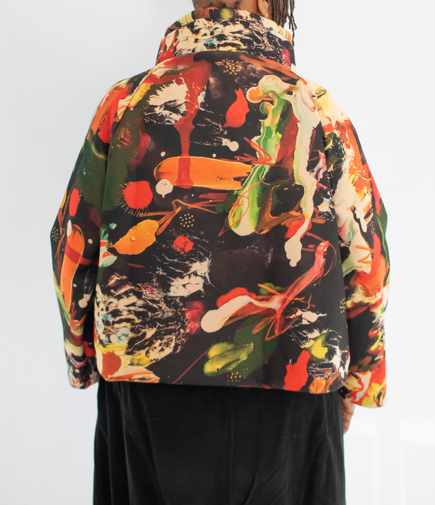 T by Transparente Printed Crop Jacket - Essential Elements Chicago