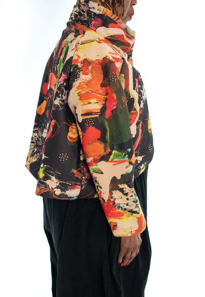 T by Transparente Printed Crop Jacket - Essential Elements Chicago