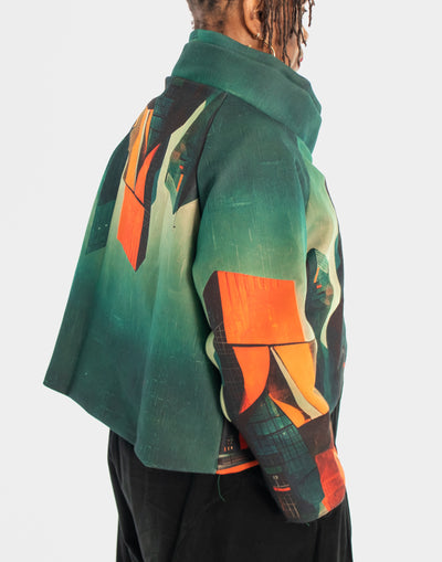 T by Transparente Printed Crop Jacket - Essential Elements Chicago