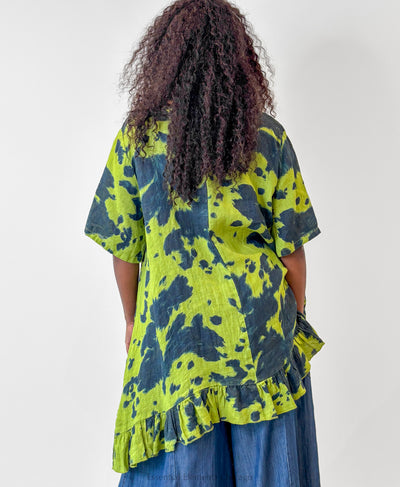T by Transparente Tie Dye Ruffle Tunic - Essential Elements Chicago