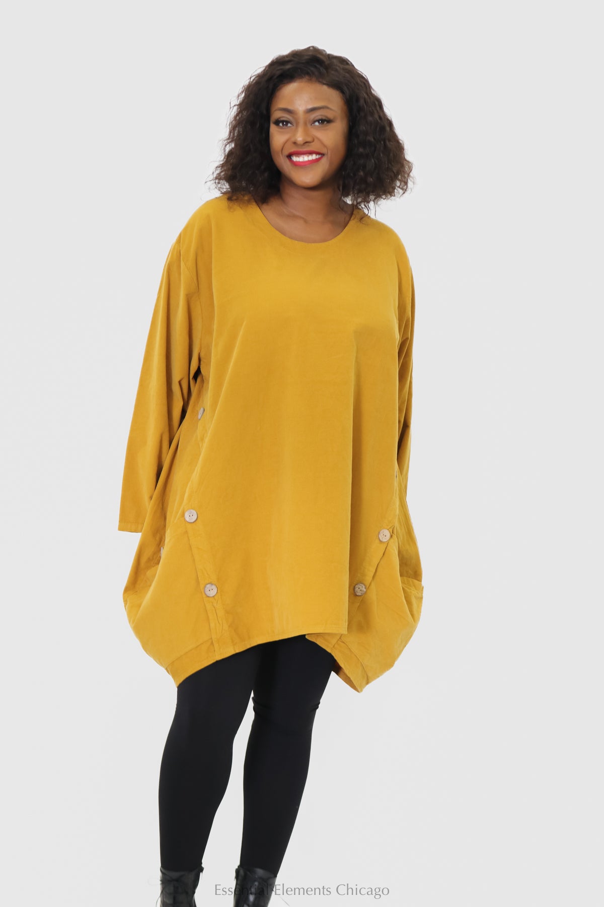 T by Transparente Tunic w/ Buttons - Essential Elements Chicago