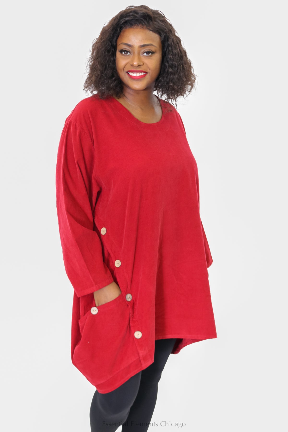 T by Transparente Tunic w/ Buttons - Essential Elements Chicago